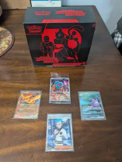 Pokemon Destined Rivals ETB Open Box Sealed Promo + Cards Pictured NO PACKS! - Image 1