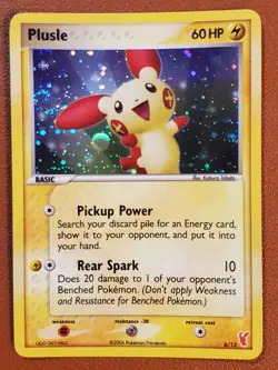 Plusle 6/12 EX Trainer Kit 2: Plusle & Minun Holo Swirl LP Pokemon TCG Card - Image 1