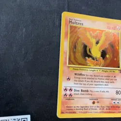 Pokemon Moltres Holo Rare 70HP Fossil 12/62 English Card 1999 - Image 2