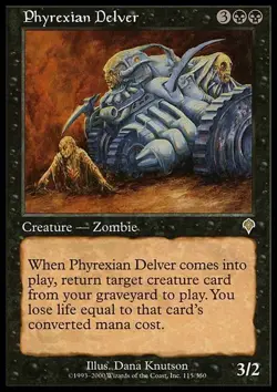 MTG Phyrexian Delver, Invasion, Heavily Played, English - Image 1