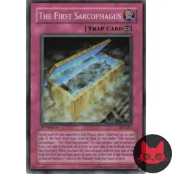 Yugioh The First Sarcophagus AST-101 Super Rare 1st Edition NM - Image 1