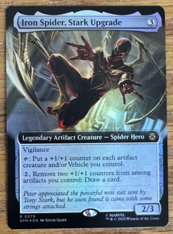 MTG Marvel Spider-Man, Iron Spider, Stark Upgrade - Extended Art Foil - Image 1