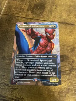 NM Borderless Sensational Spider-Man, MTG, Marvel's Spider-Man, Magic, 25 - Image 1