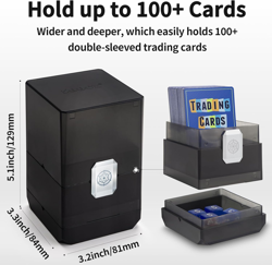 Sooez Deck Card Box for MTG with Dice Storage, 100+ Deck Case Boulder, Perfect D - Image 4