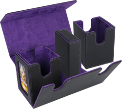 AFIING MTG Commander Card Storage Box - Fits 200 Double Sleeved Cards,3-In-1Card - Image 3