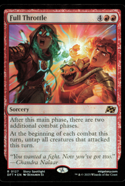 MTG Magic The Gathering Aetherdrift 0127 127 Full Throttle FOIL R - Image 1