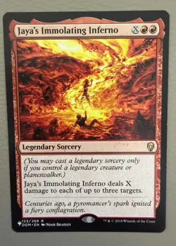 C4148 MAGIC MTG DOMINARIA JAYA'S IMMOLATING INFERNO #133 NM RARE - Image 1