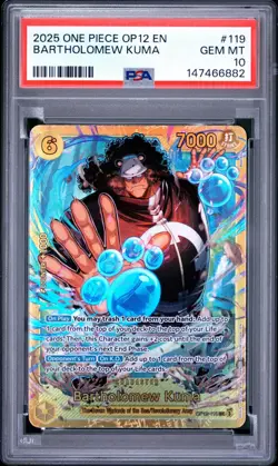 2025 ONE PIECE OP12 EN BARTHOLOMEW KUMA#119 PSA GEM MT 10 - Image 1