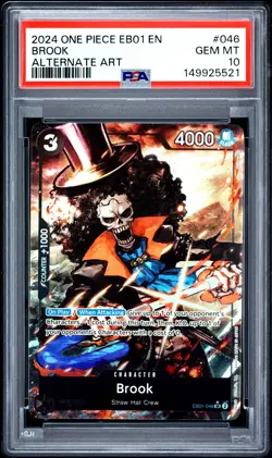 2024 ONE PIECE EB01-EXTRA BOOSTER -MEMORIAL COLLECTION- #046 BROOK PSA 10 - Image 1
