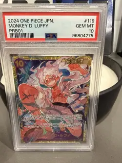 Bandai 2024 One Piece JPN Monkey D. Luffy PRB01 #119 Alt Art PSA 10 - Image 1