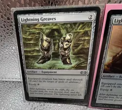 MTG- Lot Of 3- Lighting Greaves 2Mirrodin/1 Dragonstorm Cards - Image 2