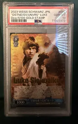 PSA 10 Weiss Schwarz Luke Skywalker SP Japanese Dsw/S104-080SP Disney 100 2023 - Image 1