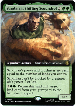 Sandman, Shifting Scoundrel (Extended Art) 0266 - Marvel's Spider-Man MTG - NM/M - Image 1