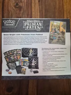 Pokemon Center Elite Trainer Box ETB Paldean Fates, Sealed, 2 Small Holes - Image 5