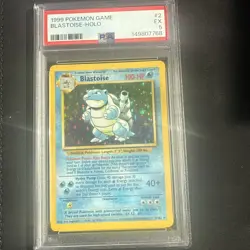 Pokemon TCG Base Set Blastoise Holo Card PSA 5 Brand New Cert - Image 1