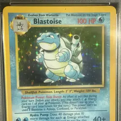 Pokemon TCG Base Set Blastoise Holo Card PSA 5 Brand New Cert - Image 5
