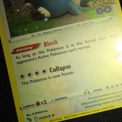 FART SWIRL BLEED 🌀💫 Snorlax 055/078 Cosmos Holo Promo 2022 GO Pokemon Card - Image 3