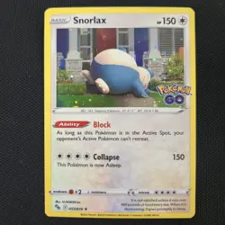 FART SWIRL BLEED 🌀💫 Snorlax 055/078 Cosmos Holo Promo 2022 GO Pokemon Card - Image 5