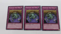 3x ADHESION TRAP HOLE TRAP CARD 1ST EDITION LCJW-EN274 COMMON YUGIOH NM - Image 1