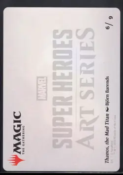Thanos, the Mad Titan Art Card (/9) S Art Series: Marvel Super Heroes 6 NM - Image 2