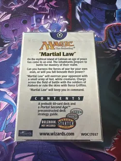 Sealed New Magic The Gathering: Portal Second Age Theme Deck Martial Law MTG - Image 2