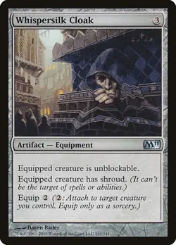 Whispersilk Cloak Magic 2011 MP MTG - Image 1