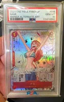2024 One Piece PRB-01 jap Manga Alternate Art #016 Nami - PSA 10 GEM MINT - Image 1