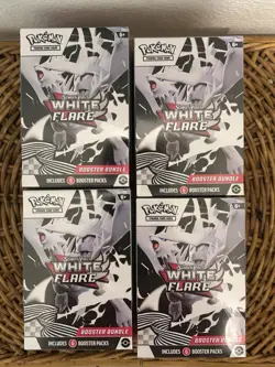 Pokemon TCG Scarlet & Violet— White Flare Booster Bundle 6 Packs - Image 1