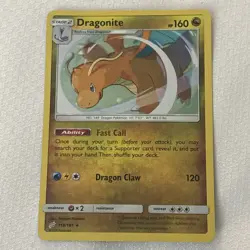 Pokemon TCG Dragonite 119/181 Sun & Moon Team Up Cosmos Holo Rare NM - Image 1