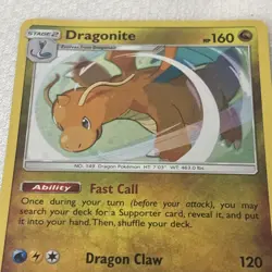 Pokemon TCG Dragonite 119/181 Sun & Moon Team Up Cosmos Holo Rare NM - Image 2