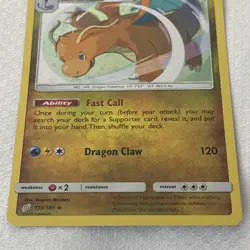 Pokemon TCG Dragonite 119/181 Sun & Moon Team Up Cosmos Holo Rare NM - Image 3