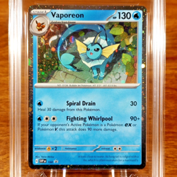 Pokemon SV Black Star Promo Vaporeon Cosmos Holo 168 AGS Legendary 10 2025 - Image 2