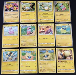 Pokemon TCG Mareep Evolution Line Lot: 12 Card Collection Set Ft. Chaos Rising - Image 1