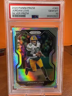 Jordan Love Packers RC 2020 Panini Silver Prizm #363 Rookie PSA 10 GEM MINT - Image 1