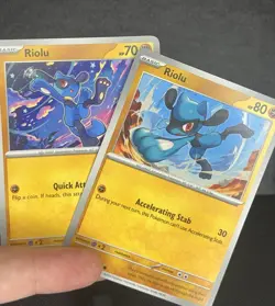 PRISMATIC & MEGA EVOLUTIONS RIOLU BUNDLE (PRE 056/MEG 076) Pokemon Cards NM - Image 1