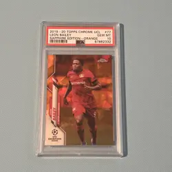 Leon Bailey Sapphire Edition- Orange/50 2019-2020 Topps Chrome UCL PSA 10 Pop 2 - Image 1