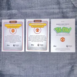 Topps Merlin Man United 3 Card Lot Yoro RC Mantato van Persie - Image 3