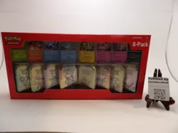 Pokemon TCG Prismatic Evolutions 8 Mini Tins Display Costco USA Exclusive Promos - Image 3