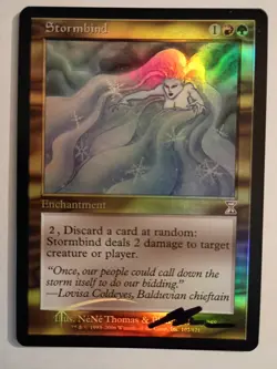 Magic The Gathering - 1x Signed Foil Stormbind (mtg) Timeshifted - Image 1