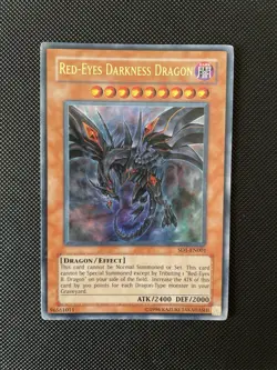 Yugioh Red-Eyes Darkness Dragon SD1-EN001 Ultra Rare MP - Image 1