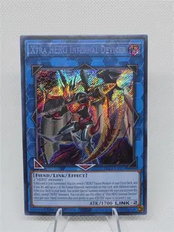 XTRA HERO INFERNAL DEVICER SECRET RARE BLC1-EN009 MINT/NM YUGIOH! - Image 1