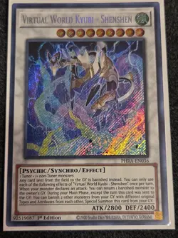 Yugioh Virtual World Kyubi - Shenshen PHRA-EN036 Secret Rare 1st Ed NM - Image 1