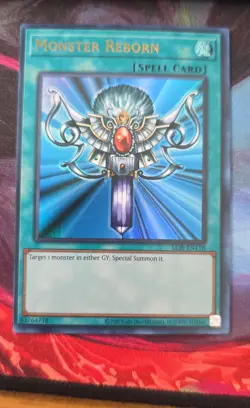 Monster Reborn LOB-EN118 Legend of Blue Eyes White Dragon (25th Anniversary... - Image 1