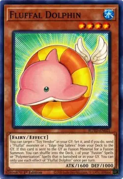 Fluffal Dolphin - ROTD-EN021 - Common - 1st Edition - Lightly Played - Image 1