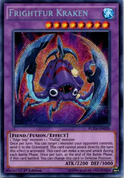 FRIGHTFUR KRAKEN FUEN-EN020 FUSION ENFORCERS YU-GI-OH 1ST EDITION - Image 1
