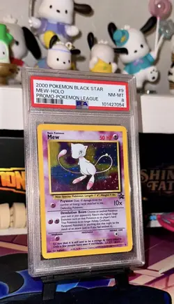 2000 Pokemon Mew Black Star Promo #9 Holo PSA 8 Pokemon League - Image 2