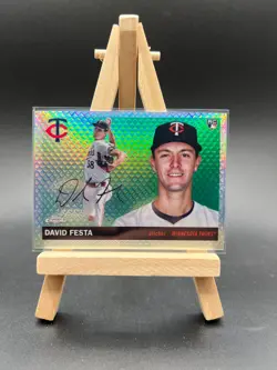 2025 Topps Chrome Platinum David Festa #369 Diamond Etch /55 (RC) - Image 1