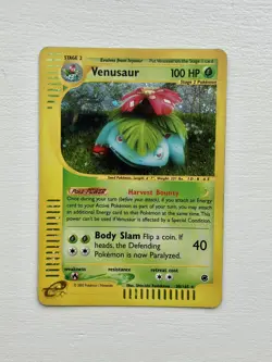 Pokemon Expedition - Venusaur 30/165 Holo Rare 🌀 SWIRL 🌀 - Image 1