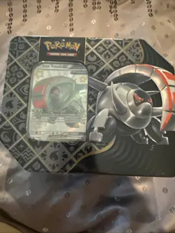 New Pokemon TCG Scarlet & Violet Paldean Fates Iron Treads EX Tin Factory Sealed - Image 1