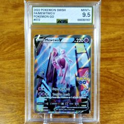 Pokemon SWSH Go Mewtwo V 072/078 AGS Mint+ 9.5 Full Art Holo Rare 2022 - Image 1